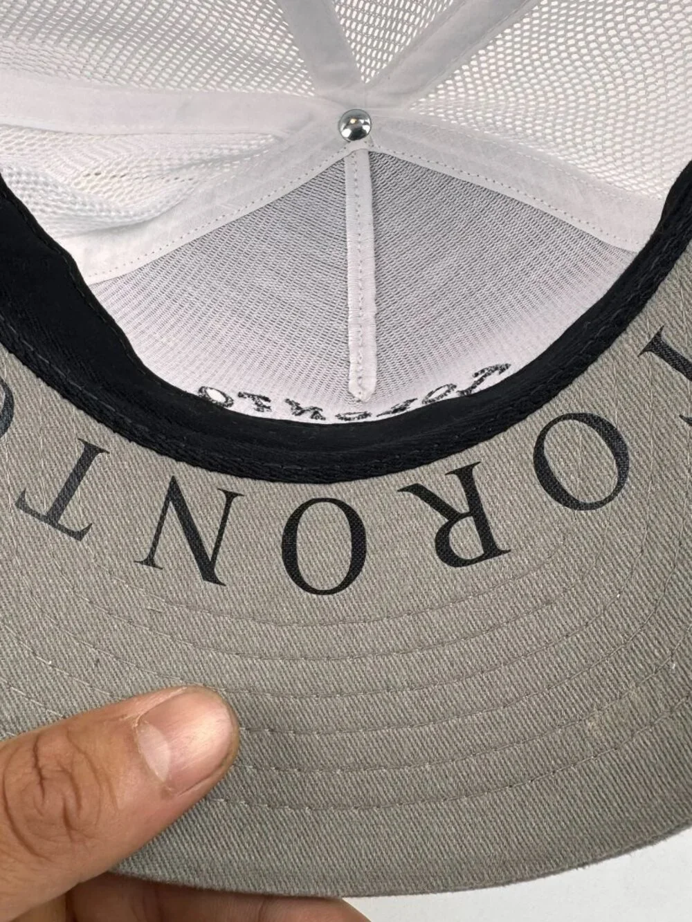 Toronto Sushi Club Trucker Hat Gray Mesh SnapbackCapEmbroidered Chopsticks Stain
